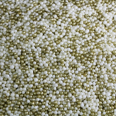 Missanga Ouro e Branco 75 gr